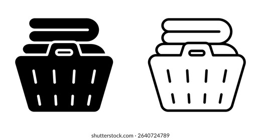 Laundry basket icon on white background