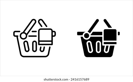 Laundry basket icon set. sign for mobile concept and web design on white background. EPS 10