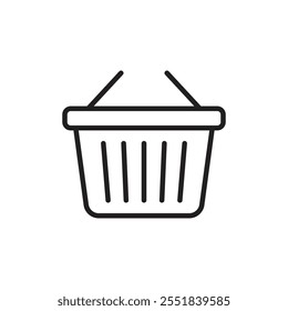 Laundry basket icon Simple thin outline