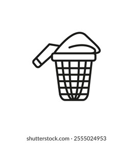 Laundry basket icon Symbol mark in Outline style