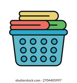 laundry basket icon in trendy flat design