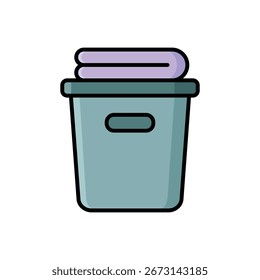 laundry basket icon vector design template simple and clean