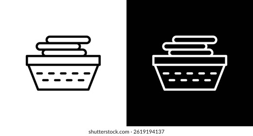 Laundry basket icon. vector illustration, pictogram isolated. editable