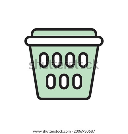 Laundry Basket Icon Vector Illustration