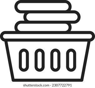 Laundry Basket icon vector image. Suitable for mobile application web application and print media.