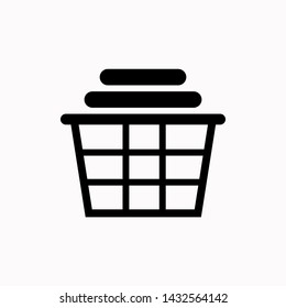 Laundry basket icon,vector illustration. Flat design style. vector laundry basket icon illustration isolated on White background, laundry basket icon Eps10. 