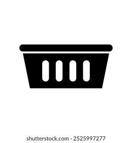 Laundry basket illustrated in vector on background