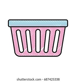 laundry basket isolated icon