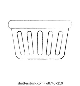 laundry basket isolated icon