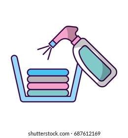 laundry basket isolated icon