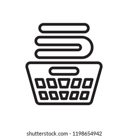 laundry basket line icon