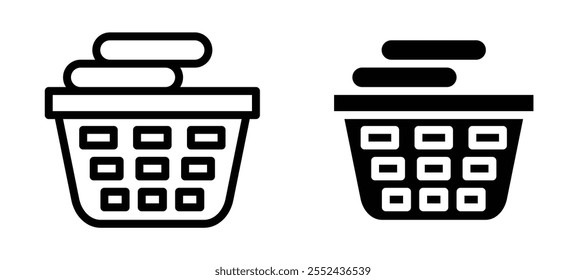 Laundry basket liner icon vector set.