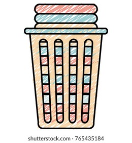 laundry basket with pile of folded clothes