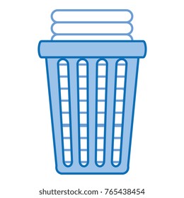 laundry basket with pile of folded clothes