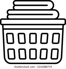 Laundry Basket vector icon. Can be used for printing, mobile and web applications.