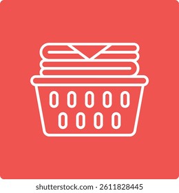 Laundry Basket vector icon. Can be used for printing, mobile and web applications.