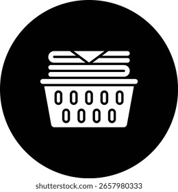 Icono del Vector de la cesta de la lavandería. Se puede utilizar para aplicaciones de impresión, móviles y de Web.