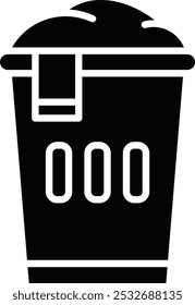 Laundry Basket Vector Illustration Detailed Icon