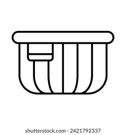 Laundry Basket Vector Line icon Design