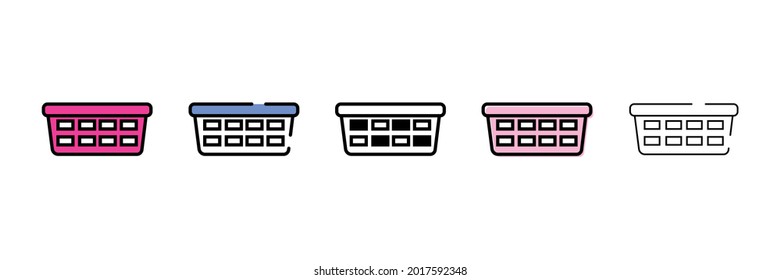 Laundry Basket vector type icon