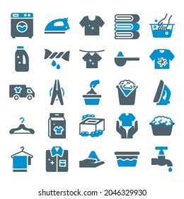 Laundry is a beautiful vector icon set for commercial use