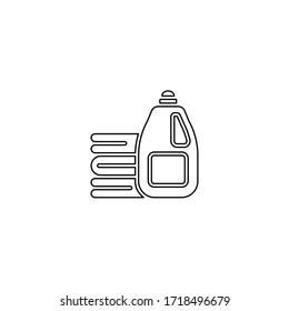 ilustración vectorial de icono negro de lavado