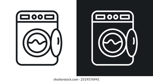 Laundry black and white icon.