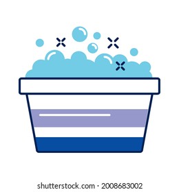laundry bowl with foam icon