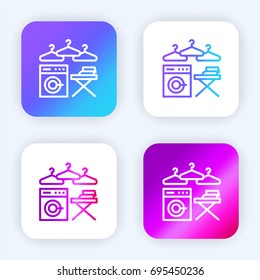 Laundry bright purple and blue gradient app icon