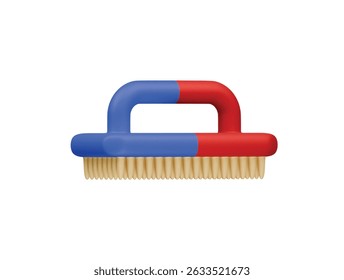 laundry brush icon 3d illustration render