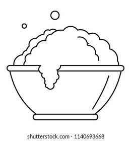 Laundry bubble icon. Outline illustration of laundry bubble vector icon for web design isolated on white background