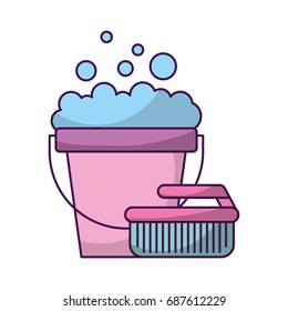 laundry bucket with brush