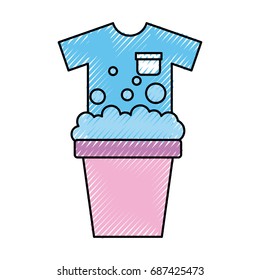laundry bucket with shirt