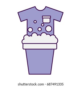 laundry bucket with shirt