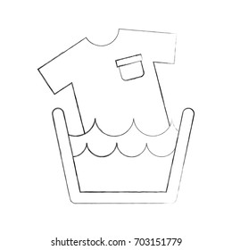 laundry bucket with shirt