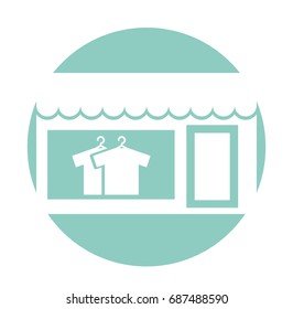 laundry building front idolated icon
