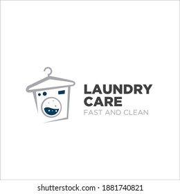 diseño del logo de lavado de ropa sencillo, rápido y limpio