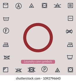 Laundry care symbols set, vector design
