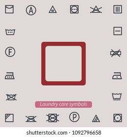Laundry care symbols set, vector design