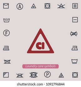 Laundry care symbols set, vector design