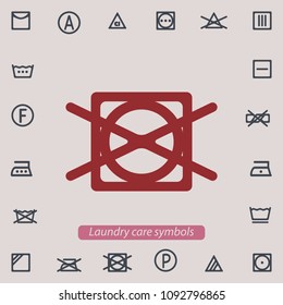 Laundry care symbols set, vector design