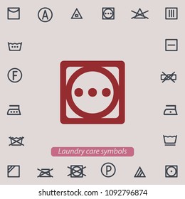 Laundry care symbols set, vector design