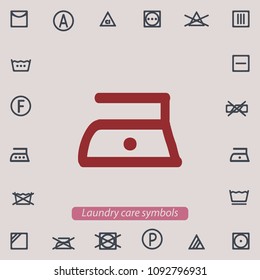 Laundry care symbols set, vector design