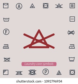Laundry care symbols set, vector design