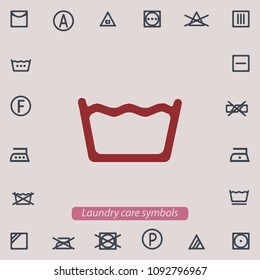 Laundry care symbols set, vector design