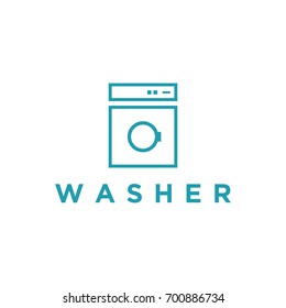 laundry clean logo design template