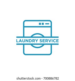 laundry clean logo design template