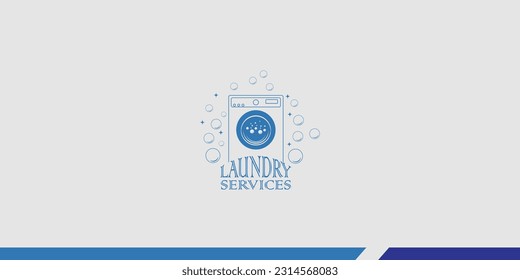 Laundry cleaning logo design with unique concept| ironing logo |premium vector