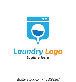 Laundry, Cleaning Service logo template