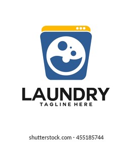 Laundry Cleaning Service Logo Template Stock Vector (Royalty Free ...